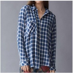 Urban Outfitters BDG Keanu Flannel Button-Down Shirt‎ Women's XS Oversized